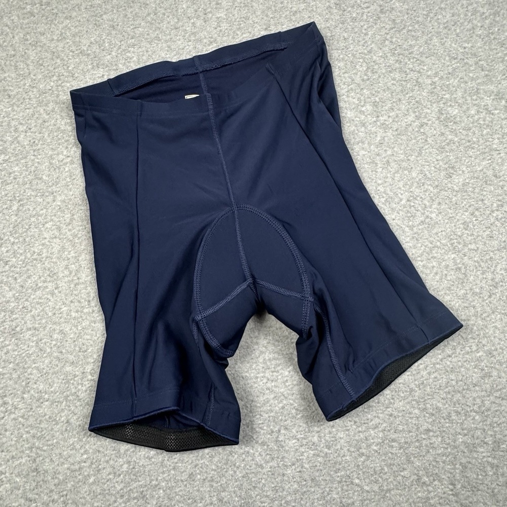 Vintage 80s LL Bean Padded Cycling Shorts Mens XL Nylon Stretch Made In USA Navy